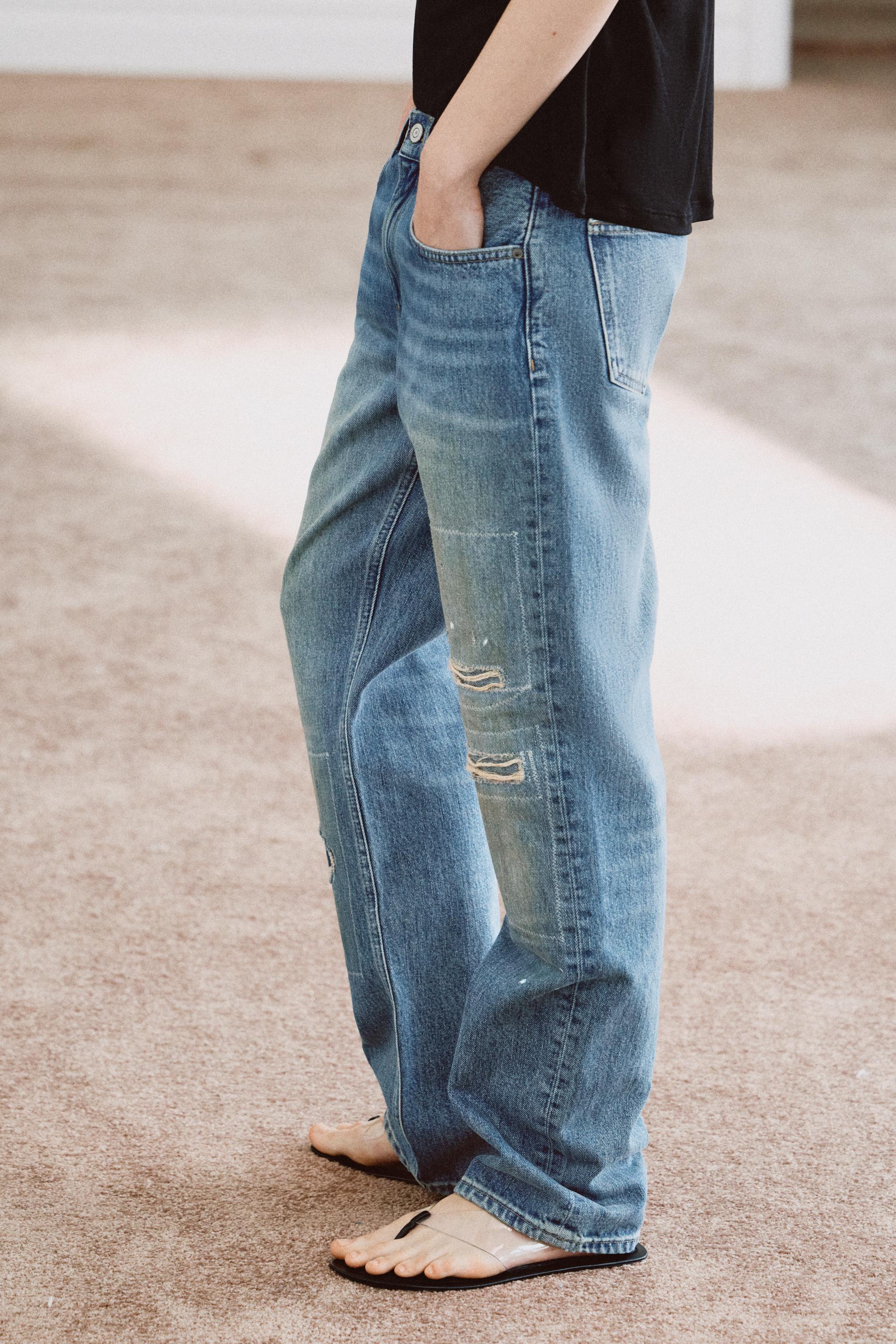 JEAN ZW COLLECTION DROIT TAILLE MOYENNE DÉCHIRÉ